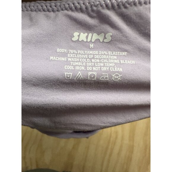 Skims Body Suit Lavender M Thong Spaghetti Strap Shapewear Fits Everyone - Picture 3 of 3